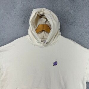 Clotty CC Hoodie Sweatshirt‎ Adult Small Beige Pullover Sweater Pocket Logo Mens